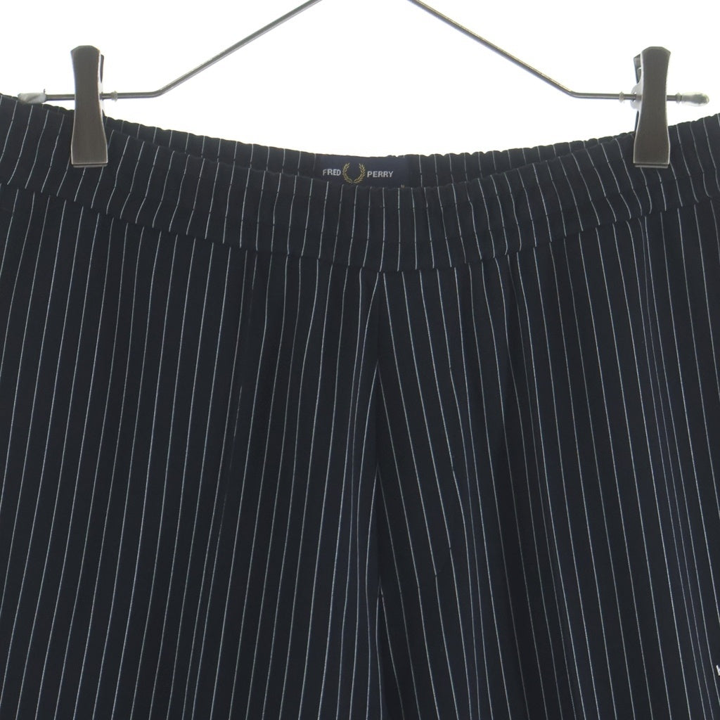 FRED PERRY(フレッドペリー) × KRIS VAN ASSCHE Pinstripe Track Pants ST2101 ×クリスヴァンアッシュ ピンストライプ トラックパンツ ブラック