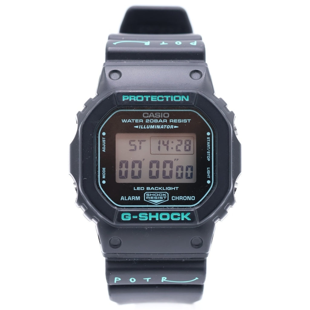 CASIO(カシオ) G-SHOCK × POTR DW-5600 ジーショック × ピーオーティーアール 腕時計 ブラック