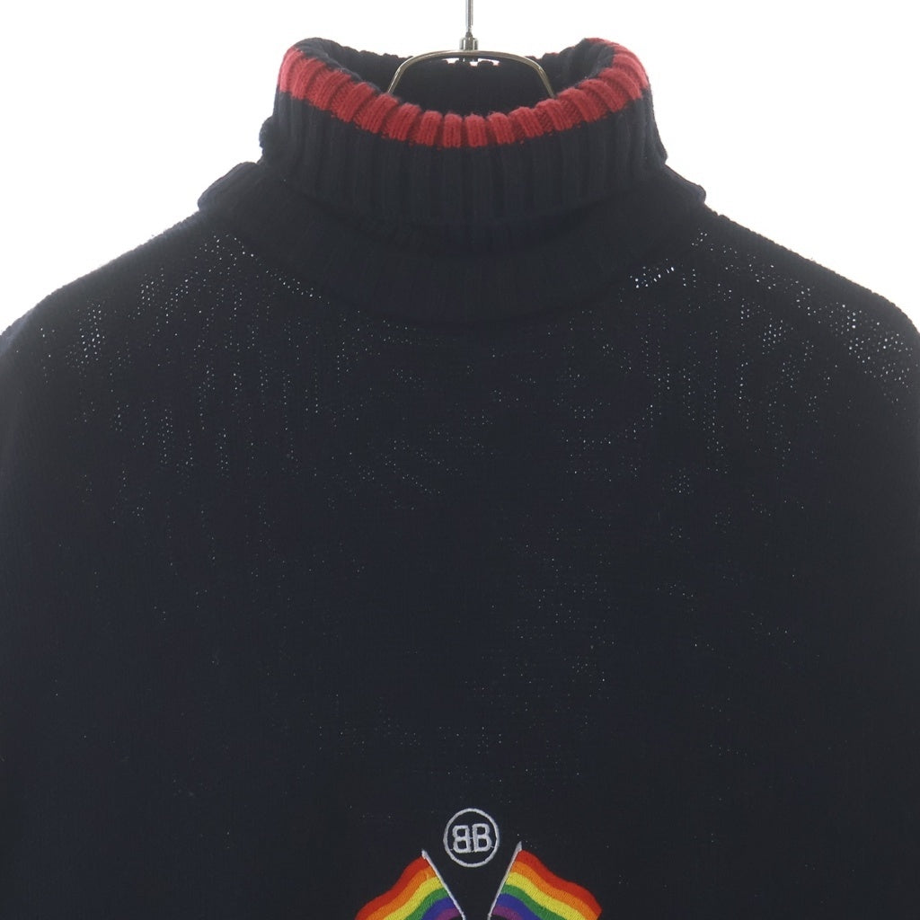BALENCIAGA(バレンシアガ) 18AW Multi Layered Flags Sweater オーバーサイズ レイヤード クルーネックニットセーター マルチ 542629 T7160