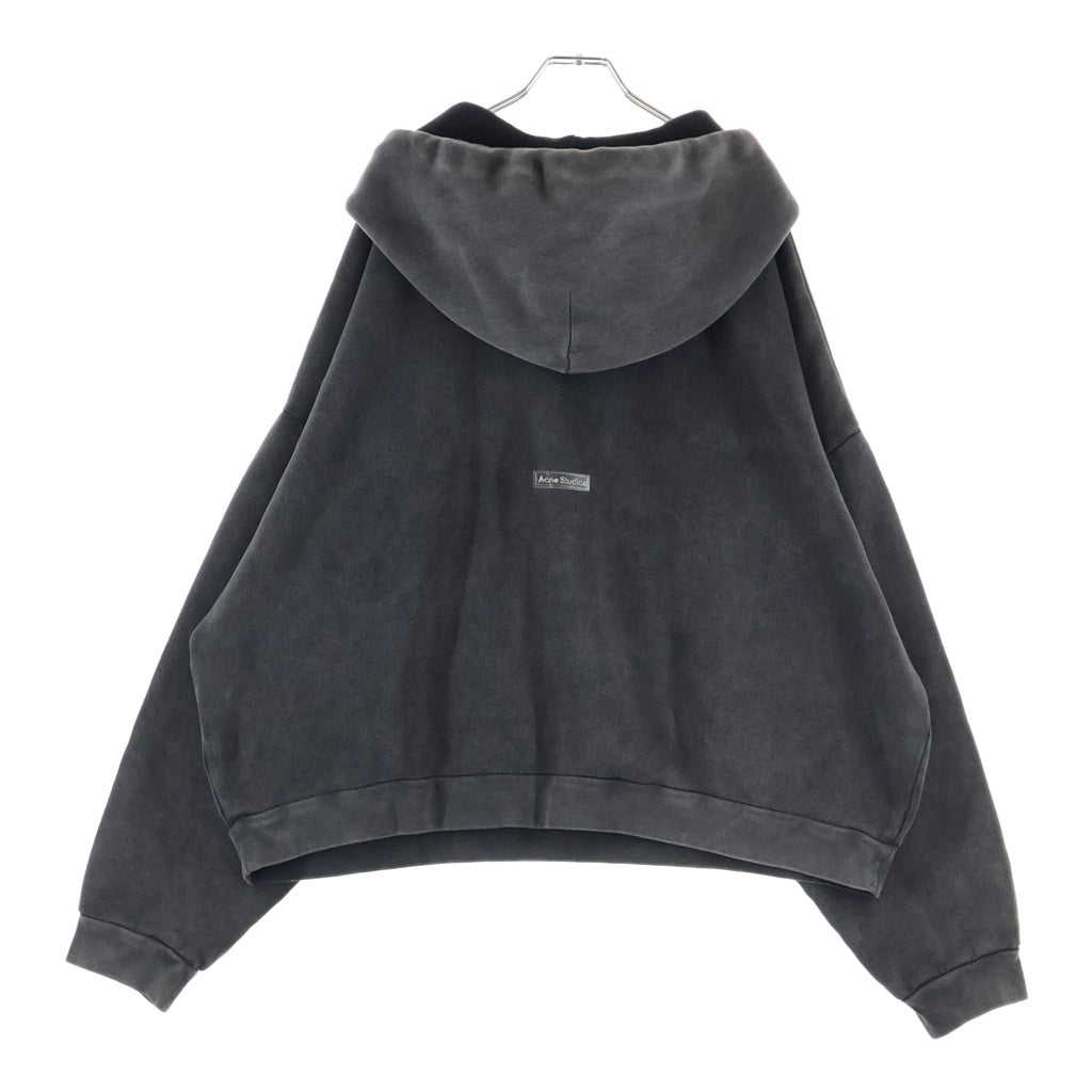 Acne Studios(アクネ ストゥディオズ) Hoodie フェード加工 ラバーロゴ プルオーバースウェットパーカー フーディー グレー CI0138-