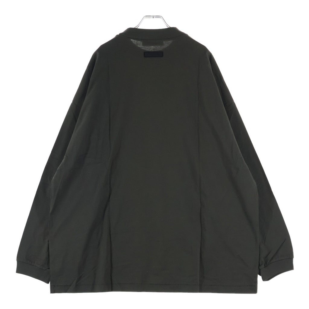 FEAR OF GOD ESSENTIALS(フィアオブゴッド エッセンシャルズ) L/S T-SHIRT ラバーロゴ 長袖Tシャツ ロンT グレー