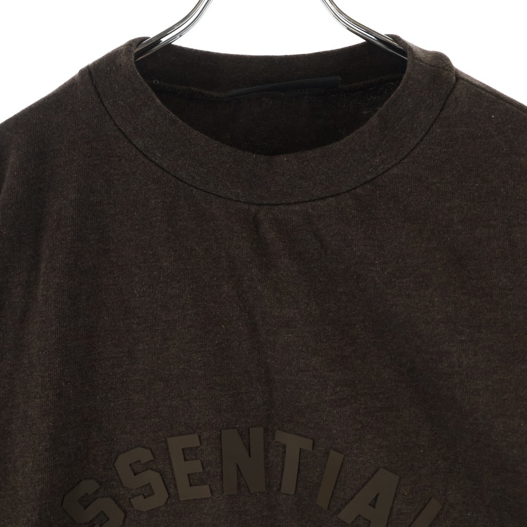 FEAR OF GOD ESSENTIALS(フィアオブゴッド エッセンシャルズ) HEAVY L/S T-SHIRT ラバーロゴ ヘビーオンス 長袖Tシャツ ロンT ブラウン