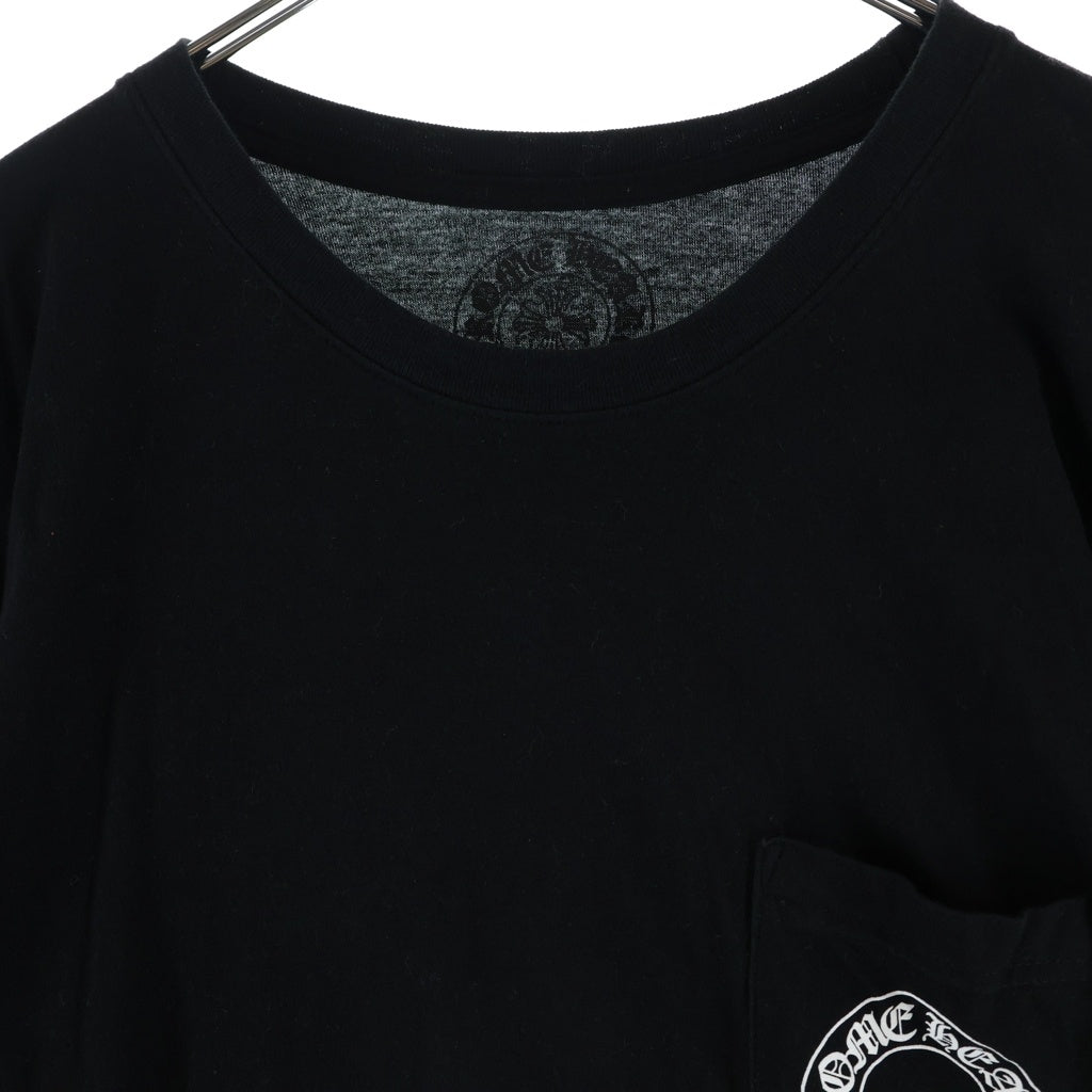 CHROME HEARTS(クロムハーツ) CH L/S T-SHIRT アームフローラル バックホースシュープリント 長袖Tシャツ ロンT ブラック
