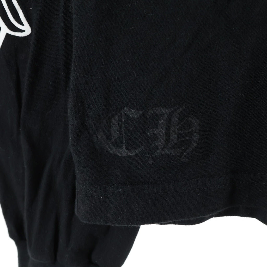 CHROME HEARTS(クロムハーツ) CH L/S T-SHIRT アームフローラル バックホースシュープリント 長袖Tシャツ ロンT ブラック