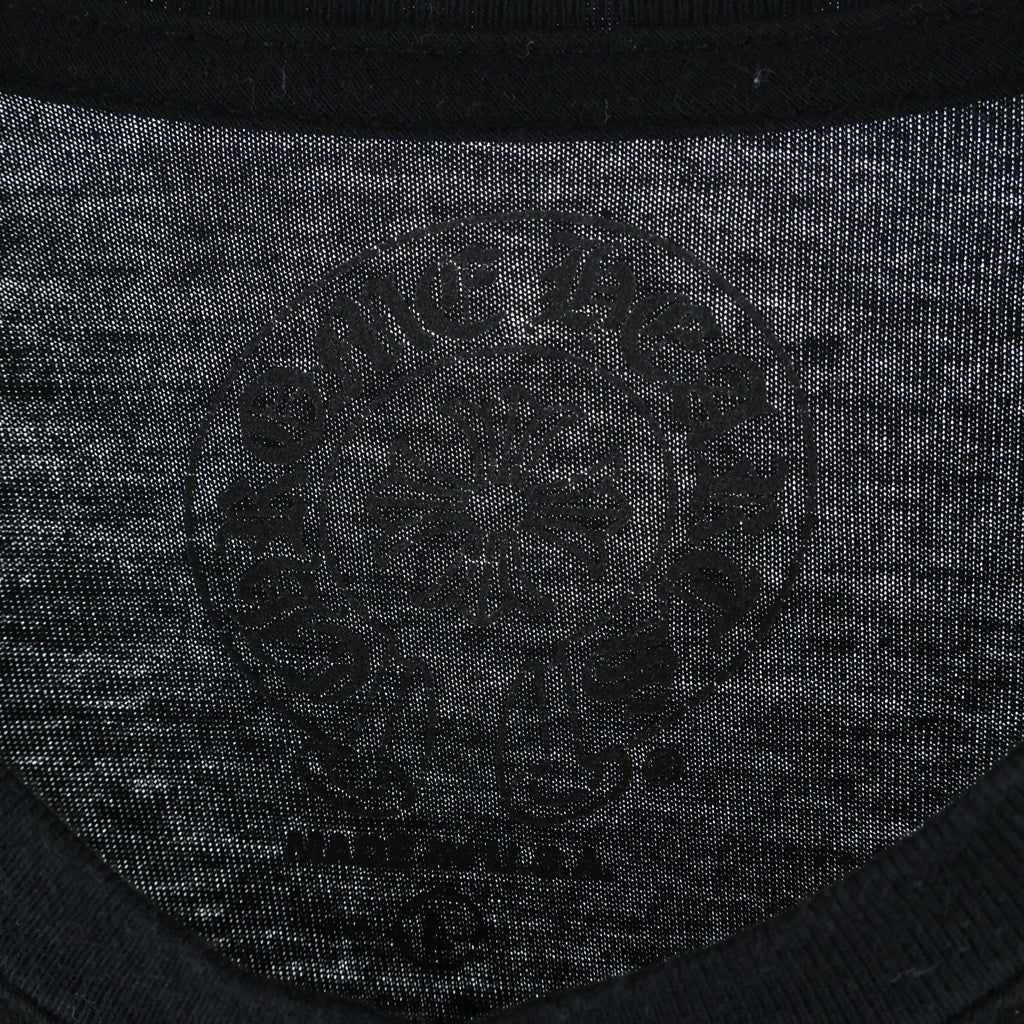 CHROME HEARTS(クロムハーツ) CH L/S T-SHIRT アームフローラル バックホースシュープリント 長袖Tシャツ ロンT ブラック