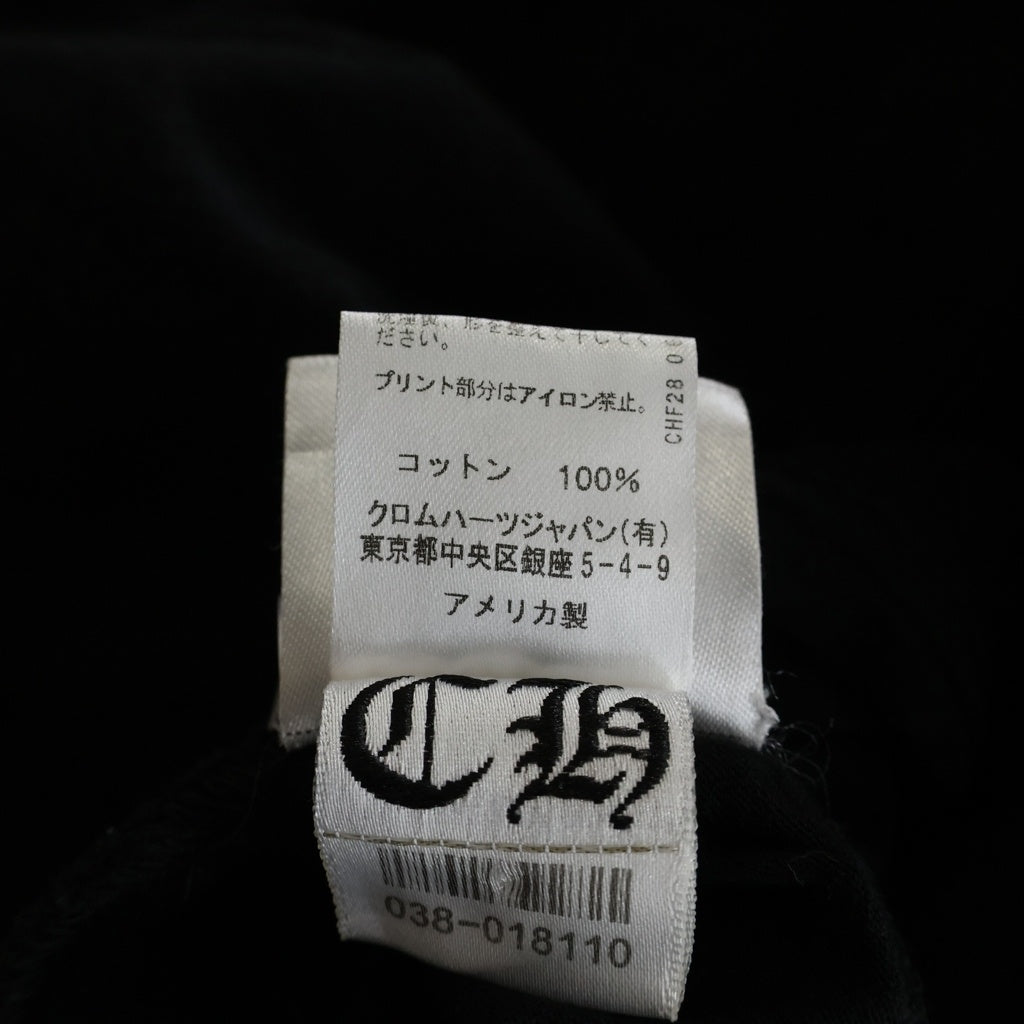 CHROME HEARTS(クロムハーツ) CH L/S T-SHIRT アームフローラル バックホースシュープリント 長袖Tシャツ ロンT ブラック