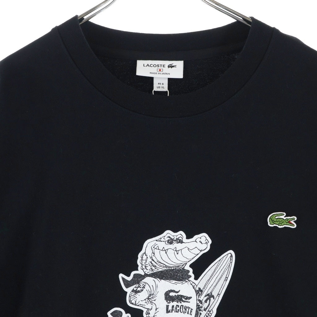 LACOSTE(ラコステ) ×ONE PIECE ワンピース ワニプリント Tシャツ カットソー ブラック TH5226-99