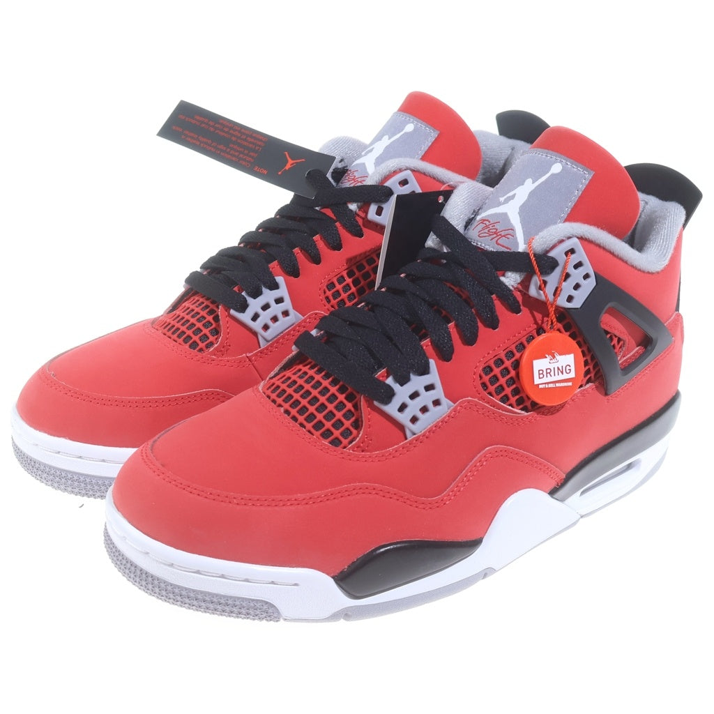 NIKE(ナイキ) AIR JORDAN 4 RETRO TORO BRAVO エアジョーダン4 レトロ トロブラボー ハイカットスニーカー レッド US9.5/27.5cm