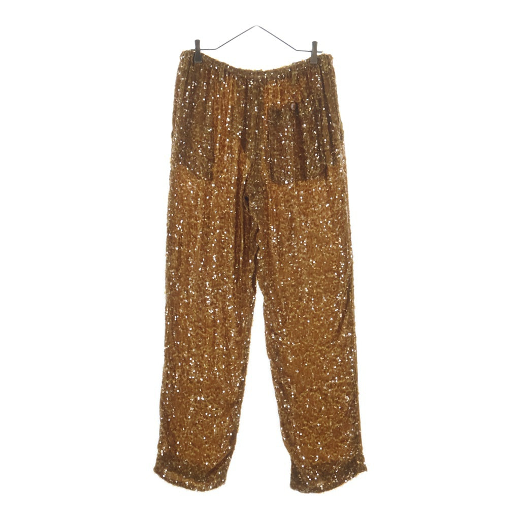 DRIES VAN NOTEN(ドリスヴァンノッテン) 24SS PENMY LONG EMB スパンコール装飾 エンブロイダリーパンツ オレンジ