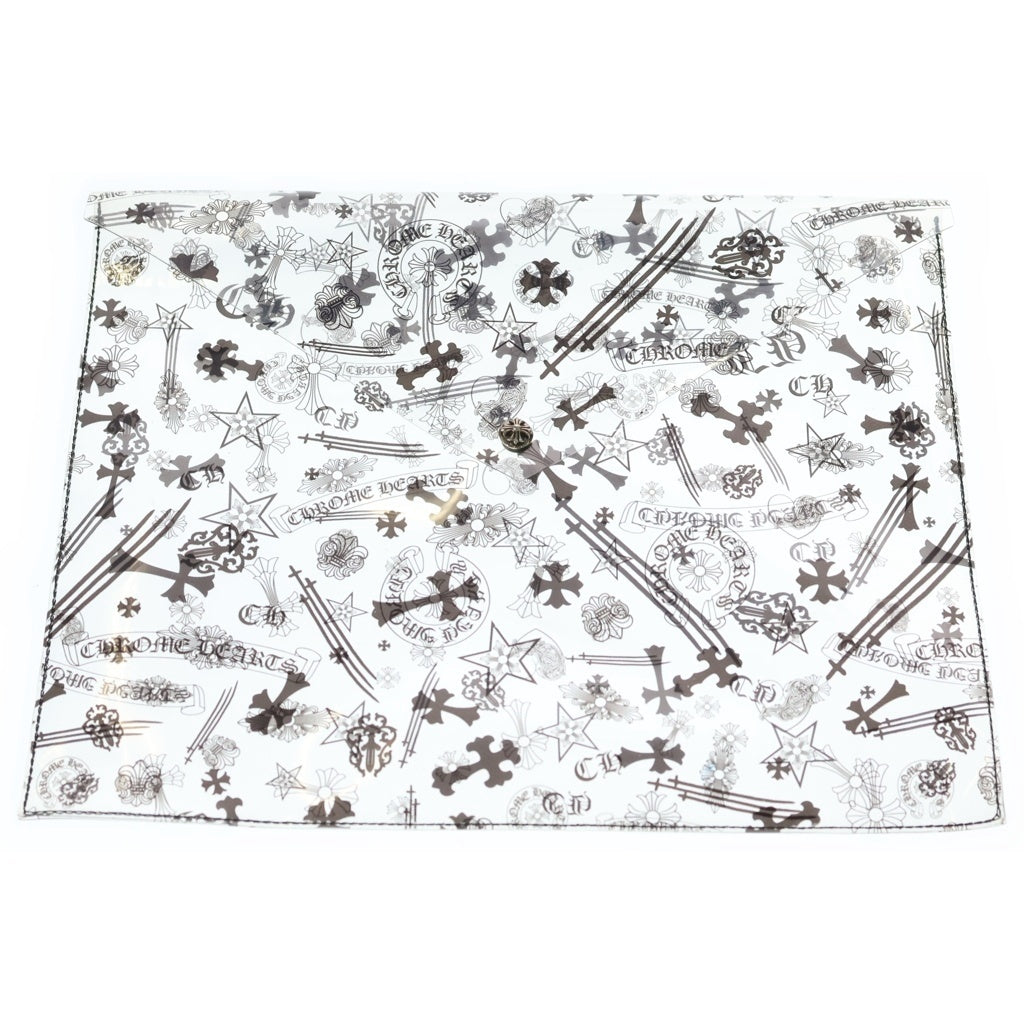CHROME HEARTS(クロムハーツ) CLEAR VINYL BAG クロスボール クリアビニールハンドバッグ セカンドバッグ クリア/ブラック