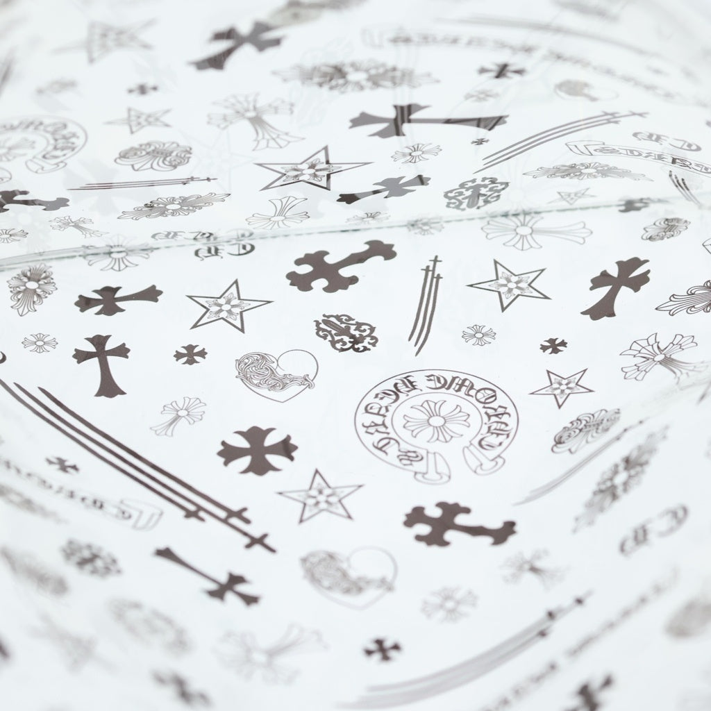 CHROME HEARTS(クロムハーツ) CLEAR VINYL BAG クロスボール クリアビニールハンドバッグ セカンドバッグ クリア/ブラック