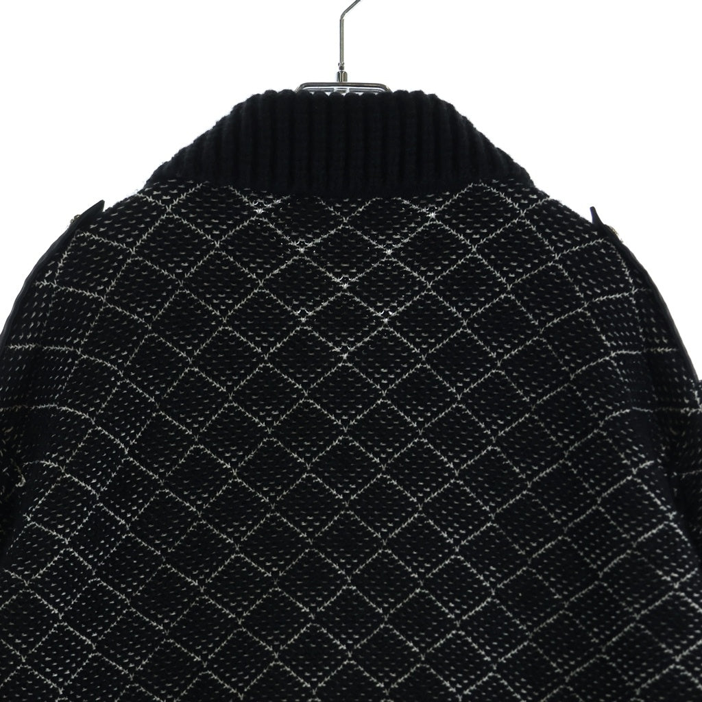 CHANEL(シャネル) Cashmere Blouson ココマーク ツイードポケット カシミヤ混ブルゾン ブラック P80189K11648