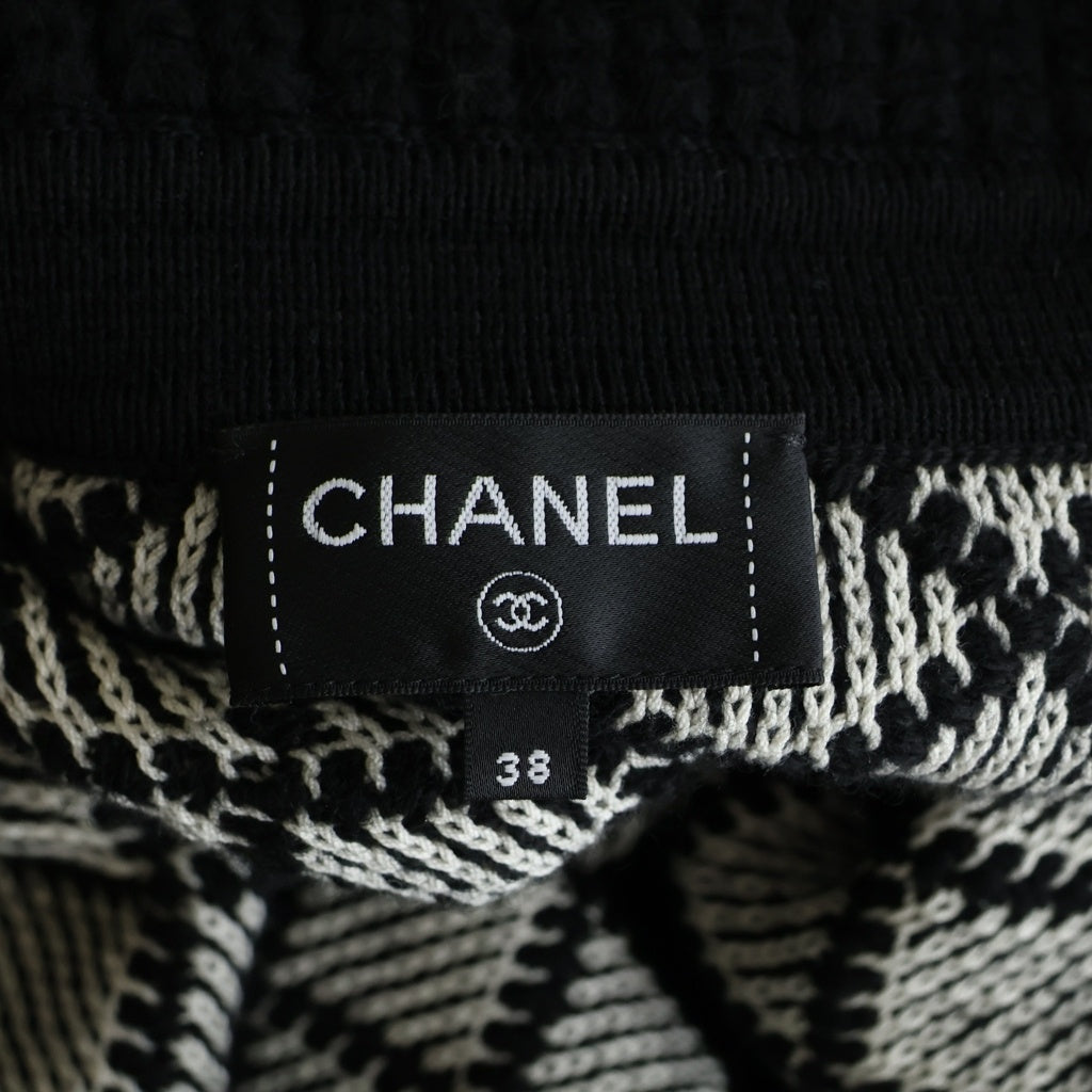 CHANEL(シャネル) Cashmere Blouson ココマーク ツイードポケット カシミヤ混ブルゾン ブラック P80189K11648