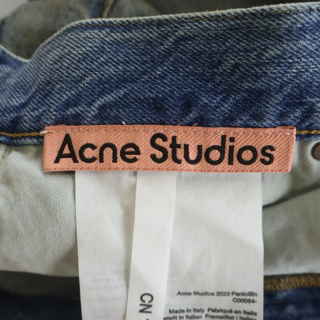 Acne Studios(アクネ ストゥディオズ) 23AW Penicillin Super Baggy Fit Jean ペニシリン ダメージ加工 バギーフィットジーンズ デニムパンツ インディゴ C00054-