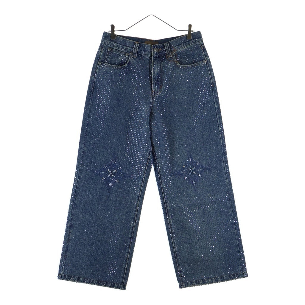 BIRTH OF ROYAL CHILD(バースオブロイヤルチャイルド) 20K Diamond Stellar Denim Pants ラインストーン装飾 デニムパンツ インディゴ