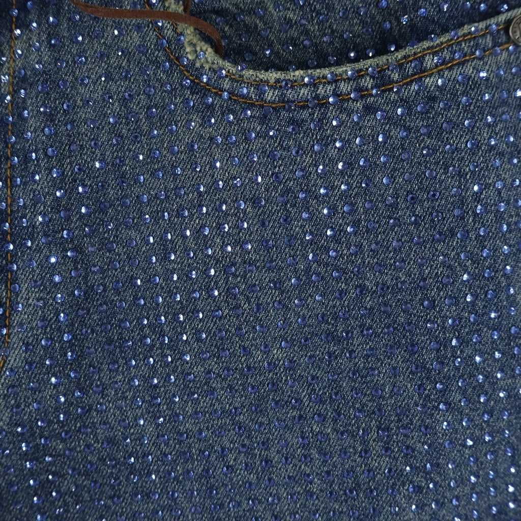 BIRTH OF ROYAL CHILD(バースオブロイヤルチャイルド) 20K Diamond Stellar Denim Pants ラインストーン装飾 デニムパンツ インディゴ