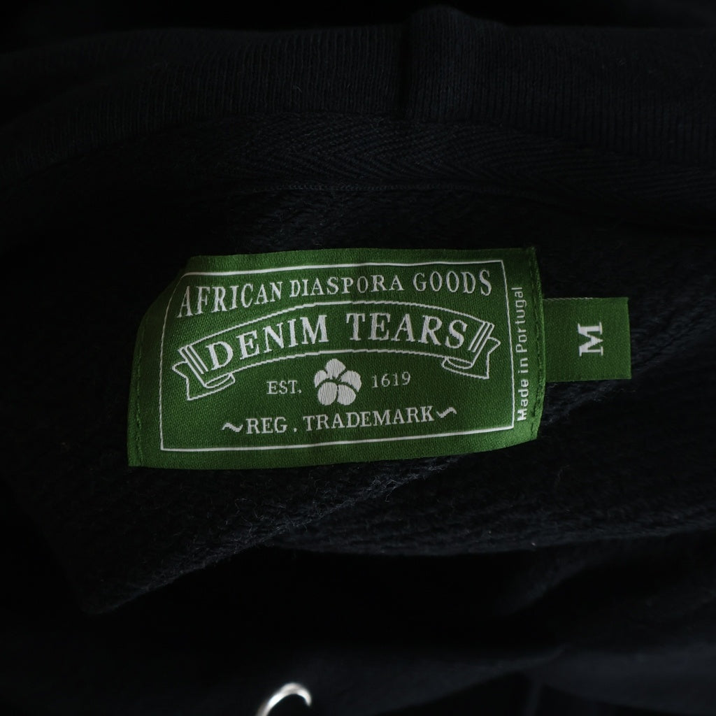 DENIM TEARS(デニムティアーズ) ×Arthur Jafa LeRage Hoodie アーサー ジャファ ル レイジ プルオーバースウェットパーカー フーディー ブラック
