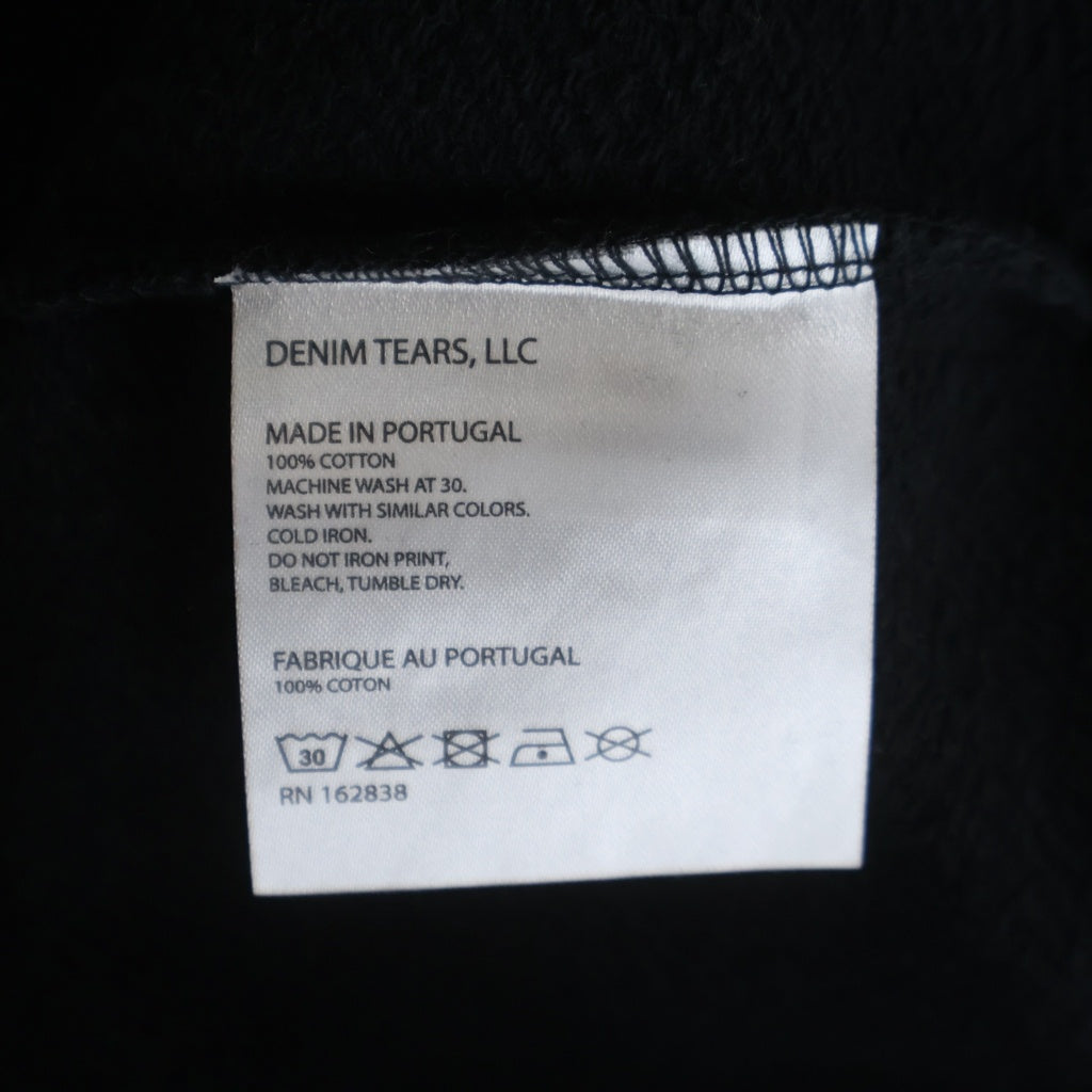 DENIM TEARS(デニムティアーズ) ×Arthur Jafa LeRage Hoodie アーサー ジャファ ル レイジ プルオーバースウェットパーカー フーディー ブラック