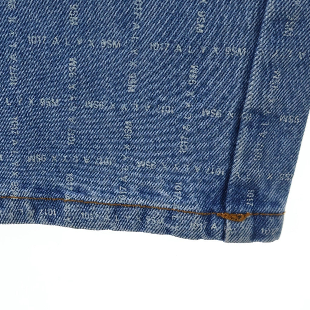 1017 ALYX 9SM(アリクス) Logo Check Denim Cargo 総柄 デニムカーゴパンツ インディゴ