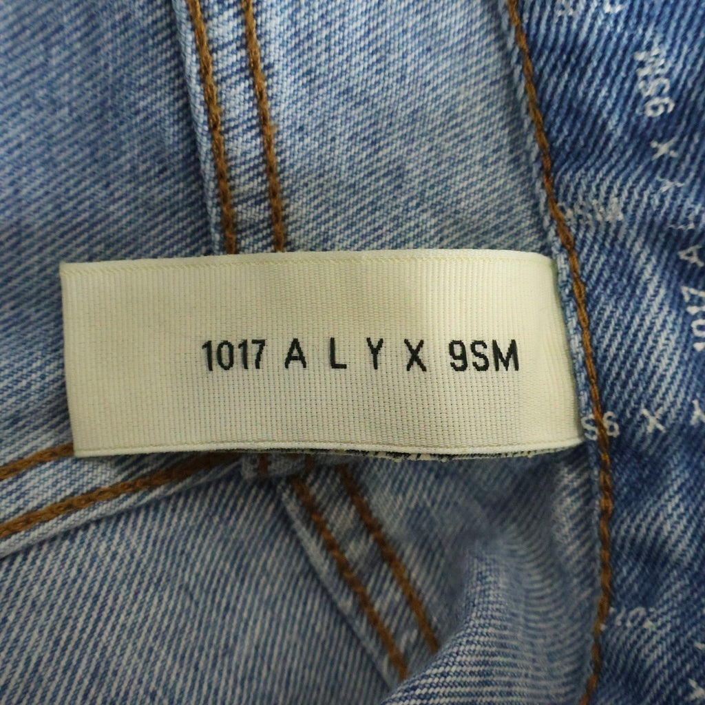 1017 ALYX 9SM(アリクス) Logo Check Denim Cargo 総柄 デニムカーゴパンツ インディゴ
