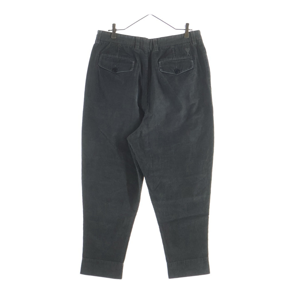 AMI Alexandre Mattiussi(アミアレクサンドルマテュッシ) Corduroy Trousers ハートロゴ刺繍 コーデュロイパンツ グレー H21HT617.449