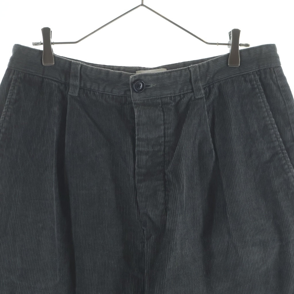 AMI Alexandre Mattiussi(アミアレクサンドルマテュッシ) Corduroy Trousers ハートロゴ刺繍 コーデュロイパンツ グレー H21HT617.449