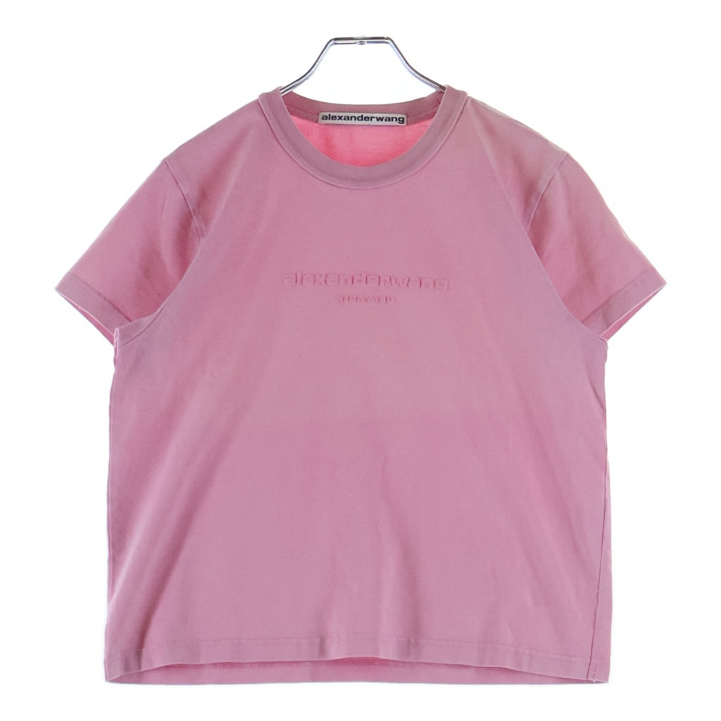 ALEXANDER WANG(アレキサンダーワン) S/S T-Shirt エンボスロゴ 半袖Tシャツ ピンク レディース