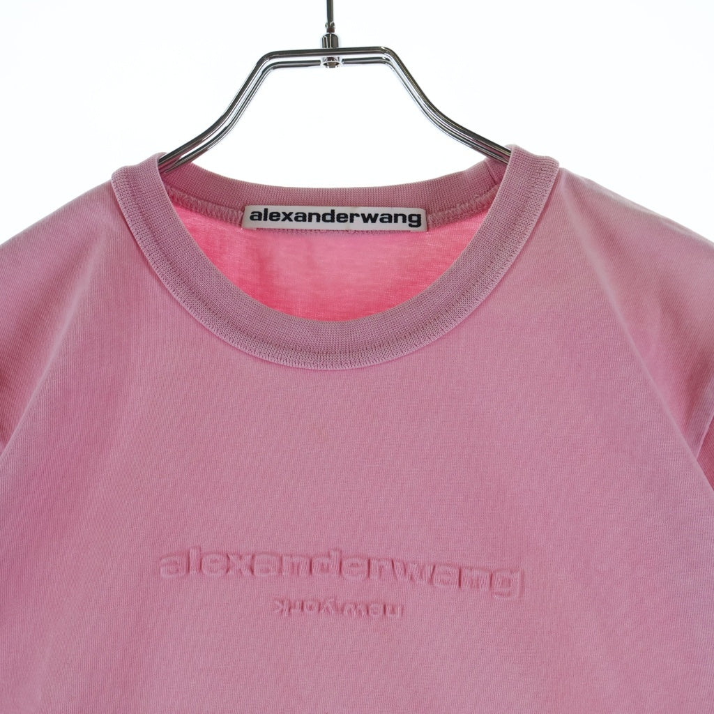 ALEXANDER WANG(アレキサンダーワン) S/S T-Shirt エンボスロゴ 半袖Tシャツ ピンク レディース