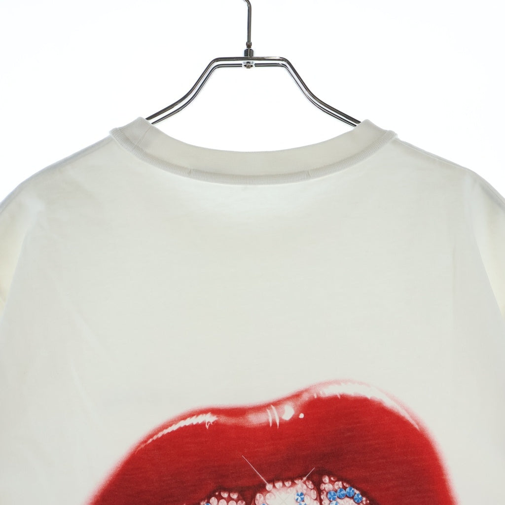 ALEXANDER WANG(アレキサンダーワン) S/S T-Shirt ラインストーン装飾 半袖Tシャツ ホワイト
