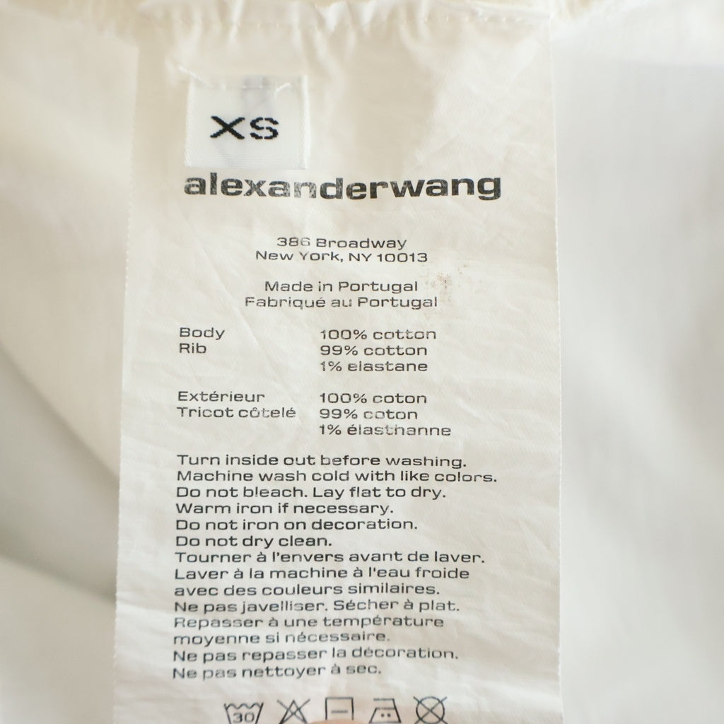 ALEXANDER WANG(アレキサンダーワン) S/S T-Shirt ラインストーン装飾 半袖Tシャツ ホワイト