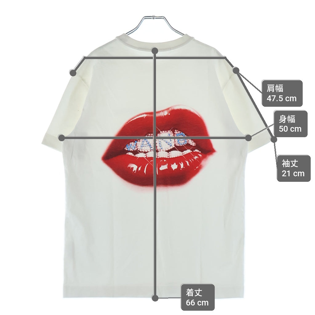 ALEXANDER WANG(アレキサンダーワン) S/S T-Shirt ラインストーン装飾 半袖Tシャツ ホワイト