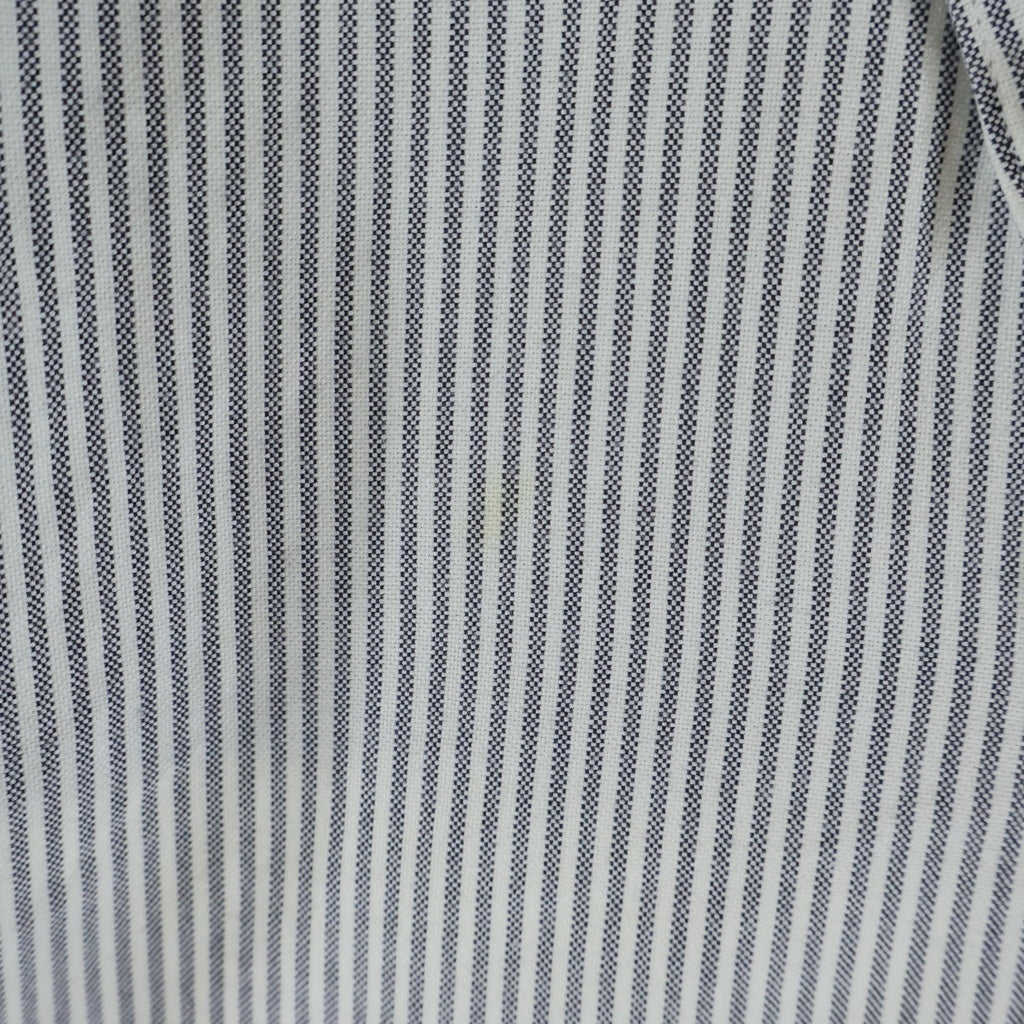 AMI Alexandre Mattiussi(アミアレクサンドルマテュッシ) L/S Shirt ハートロゴ刺繍 ストライプ長袖シャツ グレー BFHSH113.471