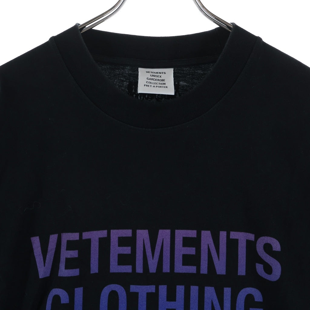VETEMENTS(ヴェトモン) Translation T-Shirt グラデーション オーバーサイズ半袖Tシャツ ブラック UE63TR101X