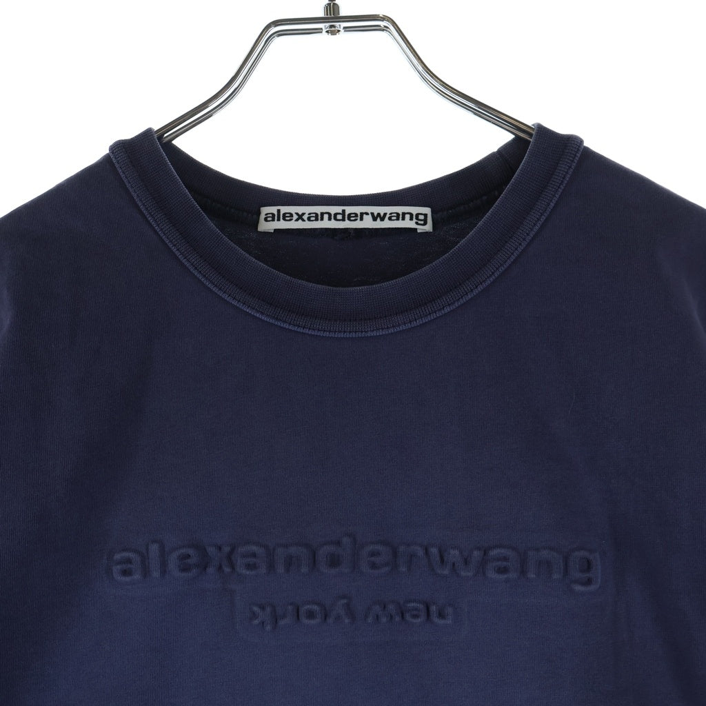 ALEXANDER WANG(アレキサンダーワン) S/S T-Shirt エンボスロゴ 半袖Tシャツ ネイビー