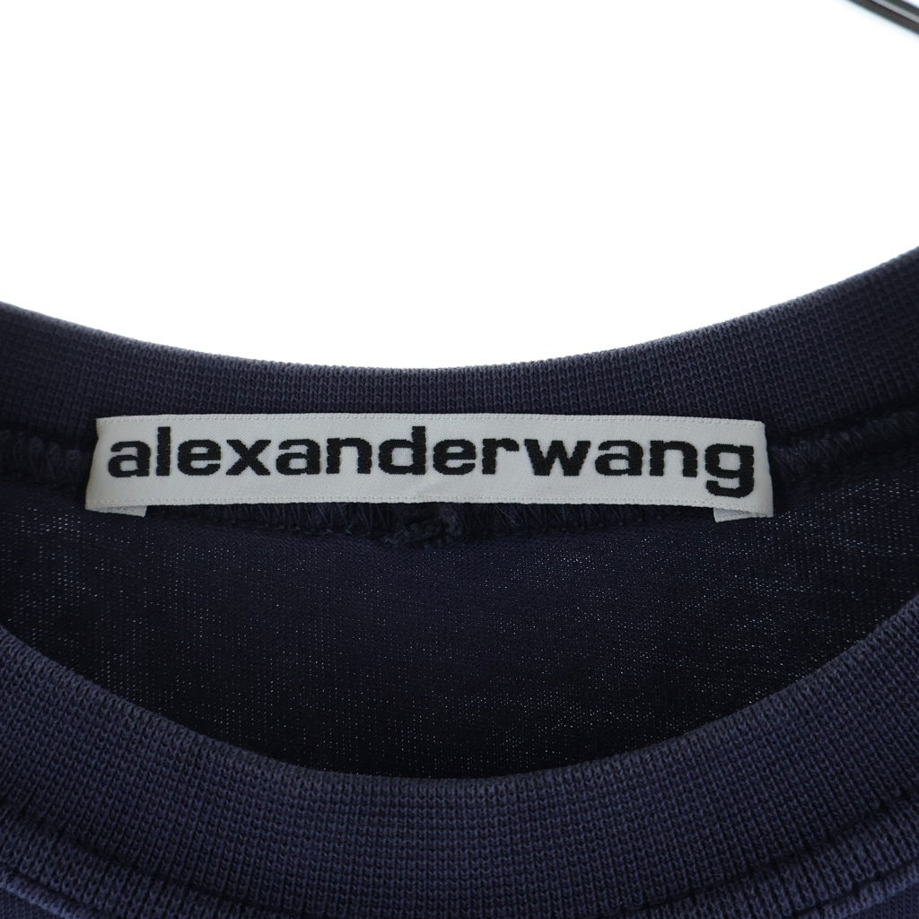 ALEXANDER WANG(アレキサンダーワン) S/S T-Shirt エンボスロゴ 半袖Tシャツ ネイビー