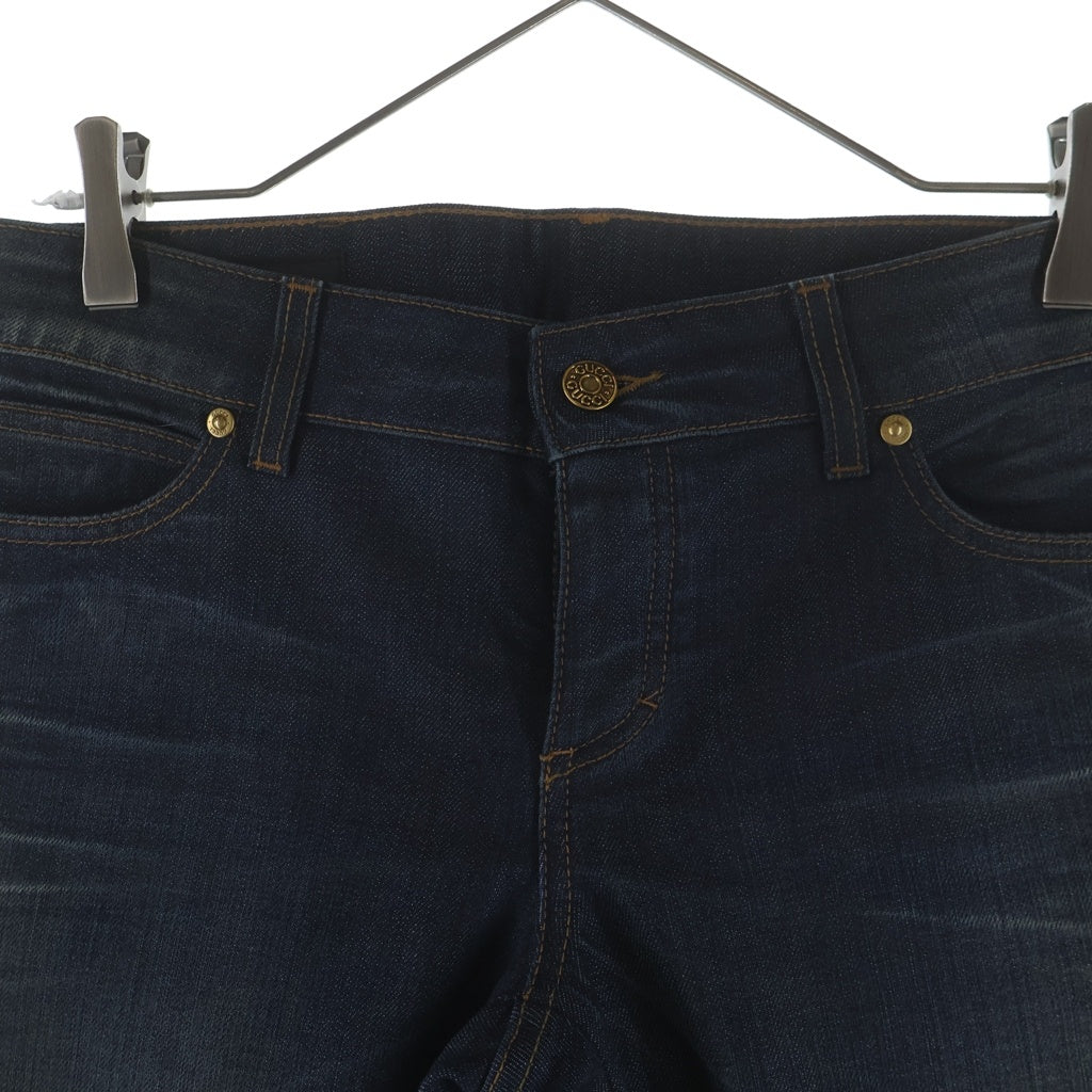 GUCCI(グッチ) Denim Pants 花柄刺繍 ボタンフライ デニムパンツ インディゴ 297729 XZ847