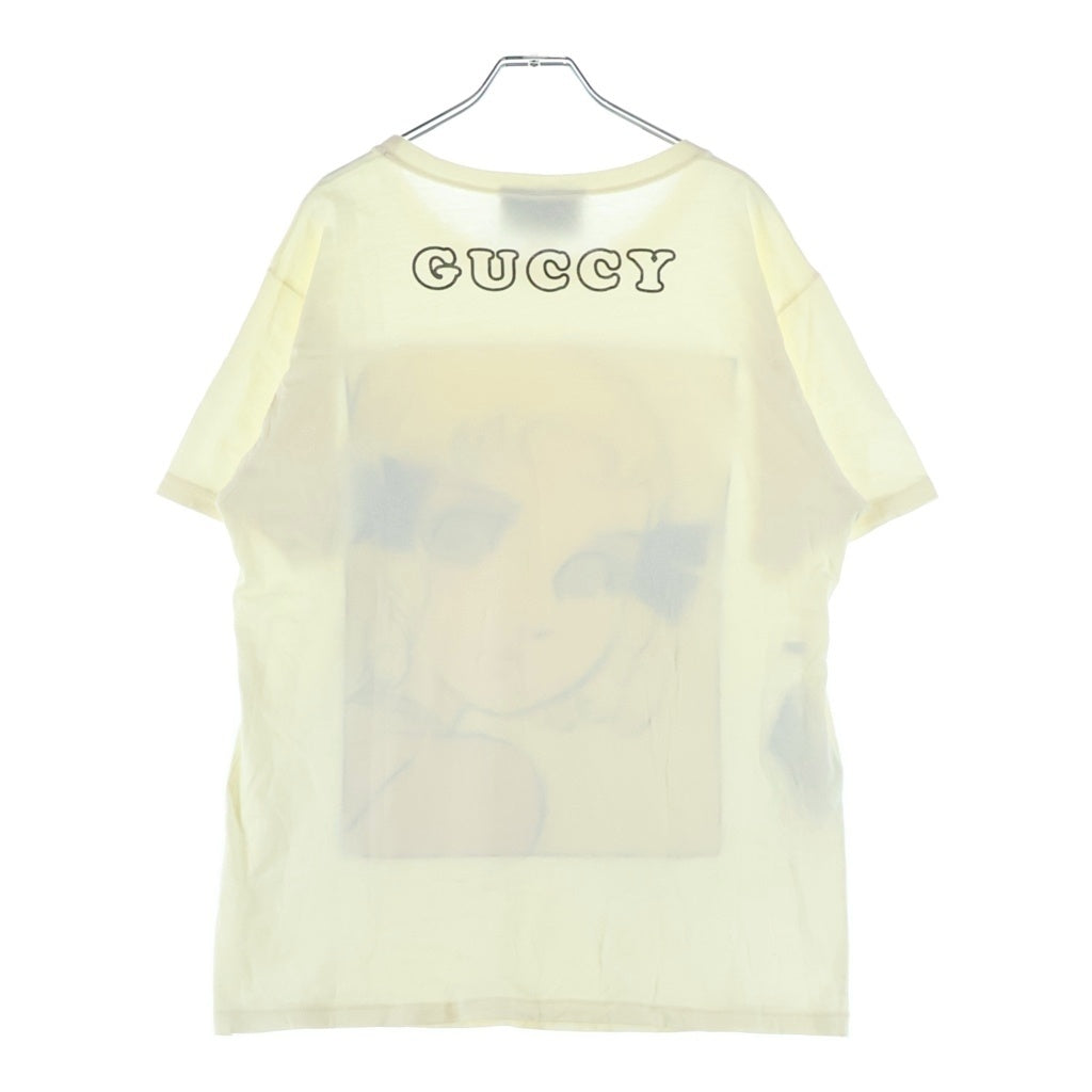 GUCCI(グッチ) ×井出ちかえ T-Shirt スパンコール装飾 半袖Tシャツ アイボリー 492347 X907B