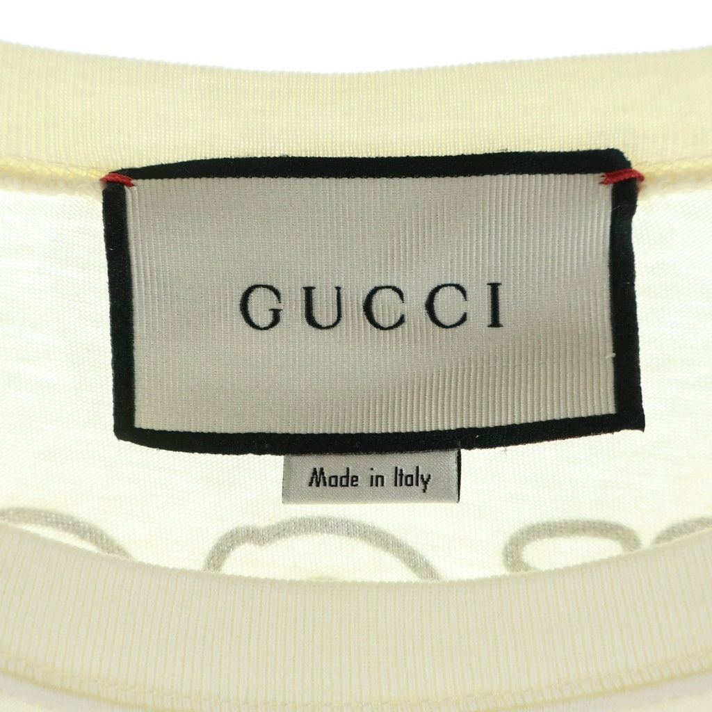 GUCCI(グッチ) ×井出ちかえ T-Shirt スパンコール装飾 半袖Tシャツ アイボリー 492347 X907B