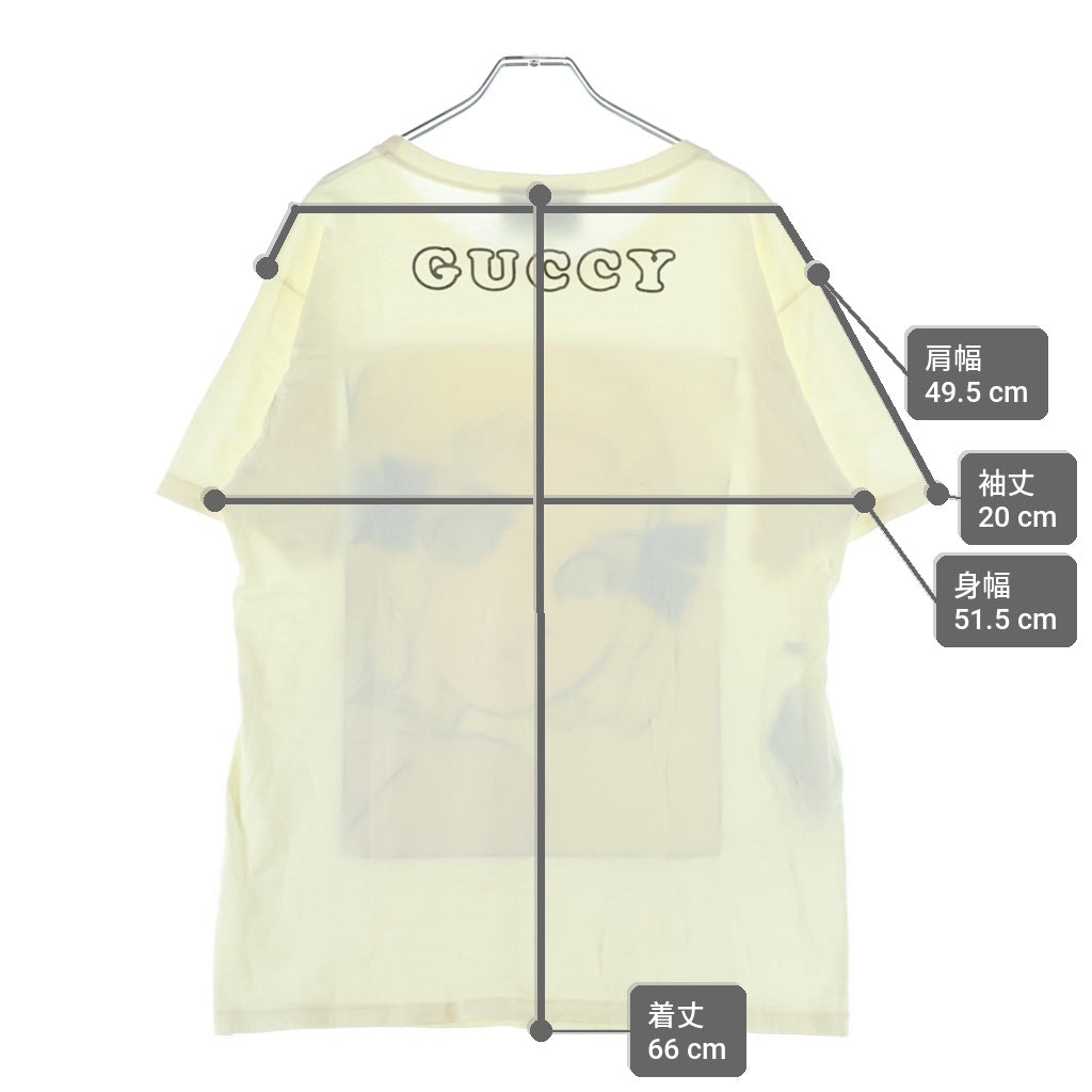 GUCCI(グッチ) ×井出ちかえ T-Shirt スパンコール装飾 半袖Tシャツ アイボリー 492347 X907B