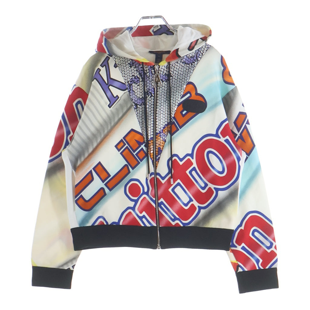 LOUIS VUITTON(ルイヴィトン) 21SS Colorful Hooded Jacket スパンコール装飾 ジップアップスウェットパーカー フーディー マルチ RW211B EJ9 FKSB98