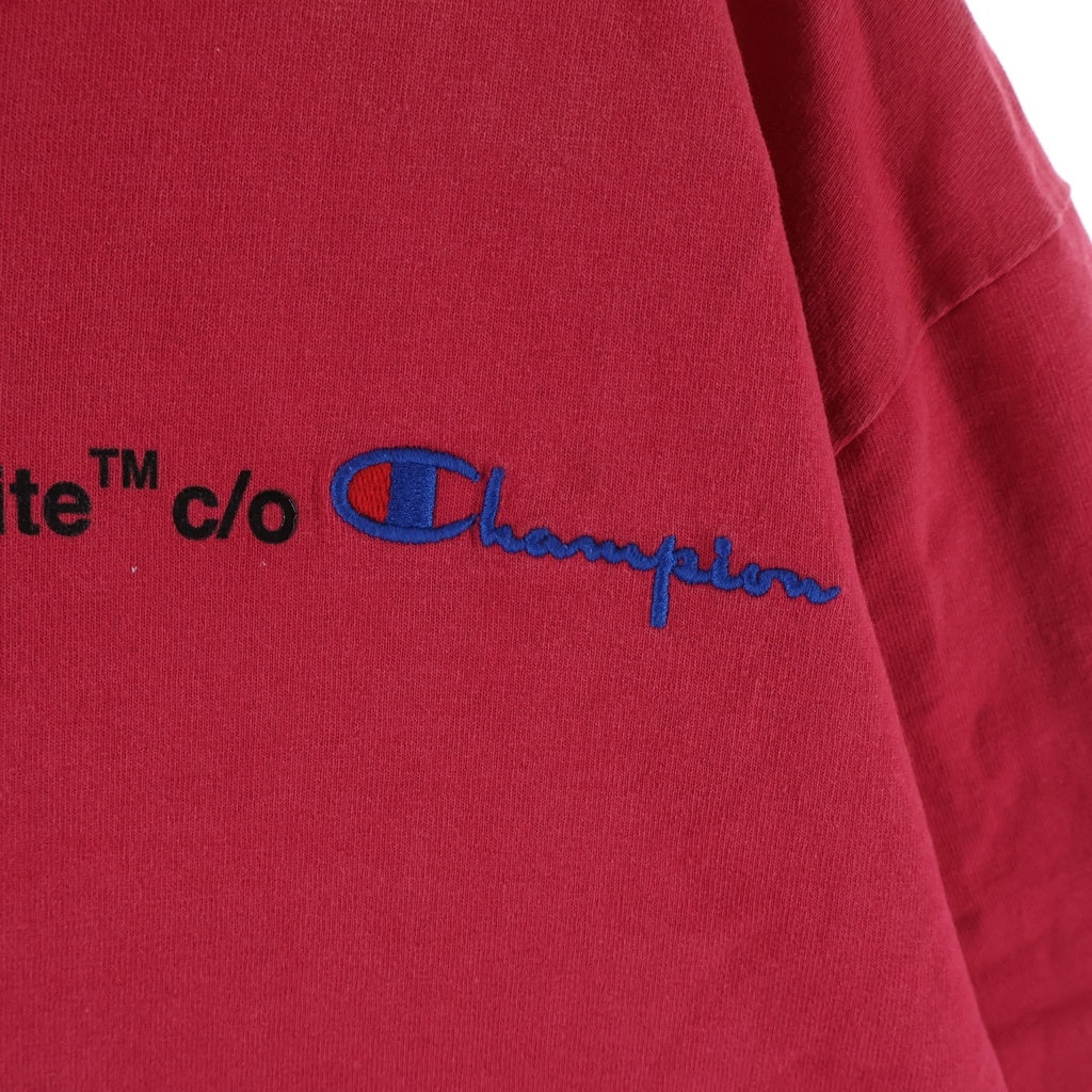 OFF-WHITE(オフホワイト) 18SS ×Champion T-Shirt チャンピオン 半袖Tシャツ レッド OMAA029S18874050