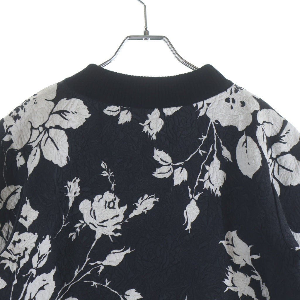 DOLCE & GABBANA(ドルチェアンドガッバーナ) Floral Embellished Top 花柄 装飾 クルーネック半袖トップス ブラック レディース F9728Z FSMVM