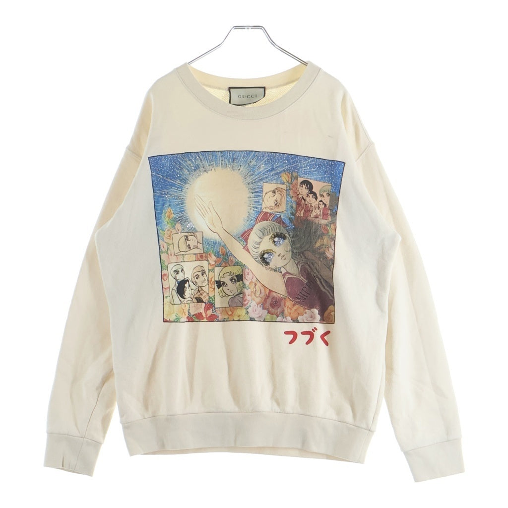 GUCCI(グッチ) ×井出ちかえ Sweatshirt スパンコール装飾 クルーネックスウェットトレーナー アイボリー 469250 X911B