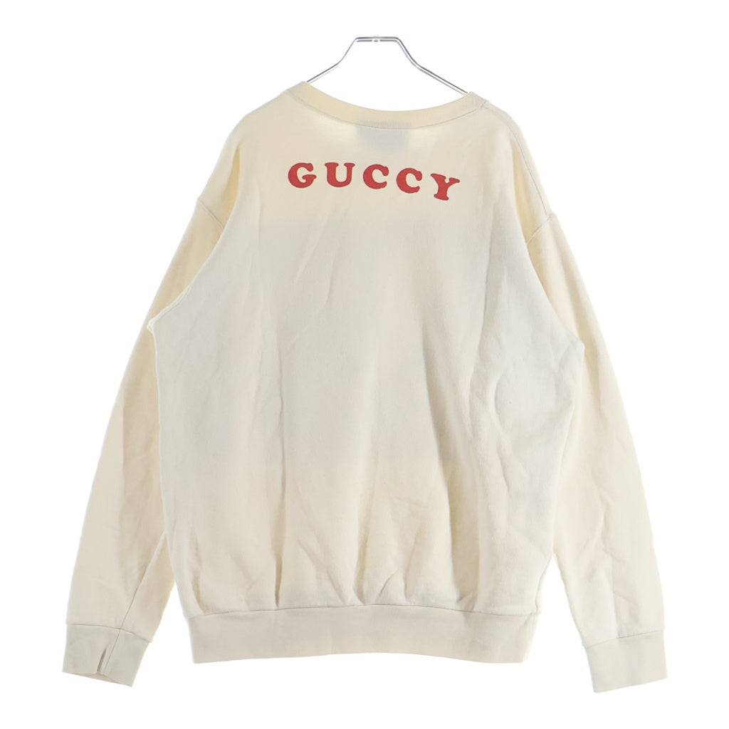 GUCCI(グッチ) ×井出ちかえ Sweatshirt スパンコール装飾 クルーネックスウェットトレーナー アイボリー 469250 X911B
