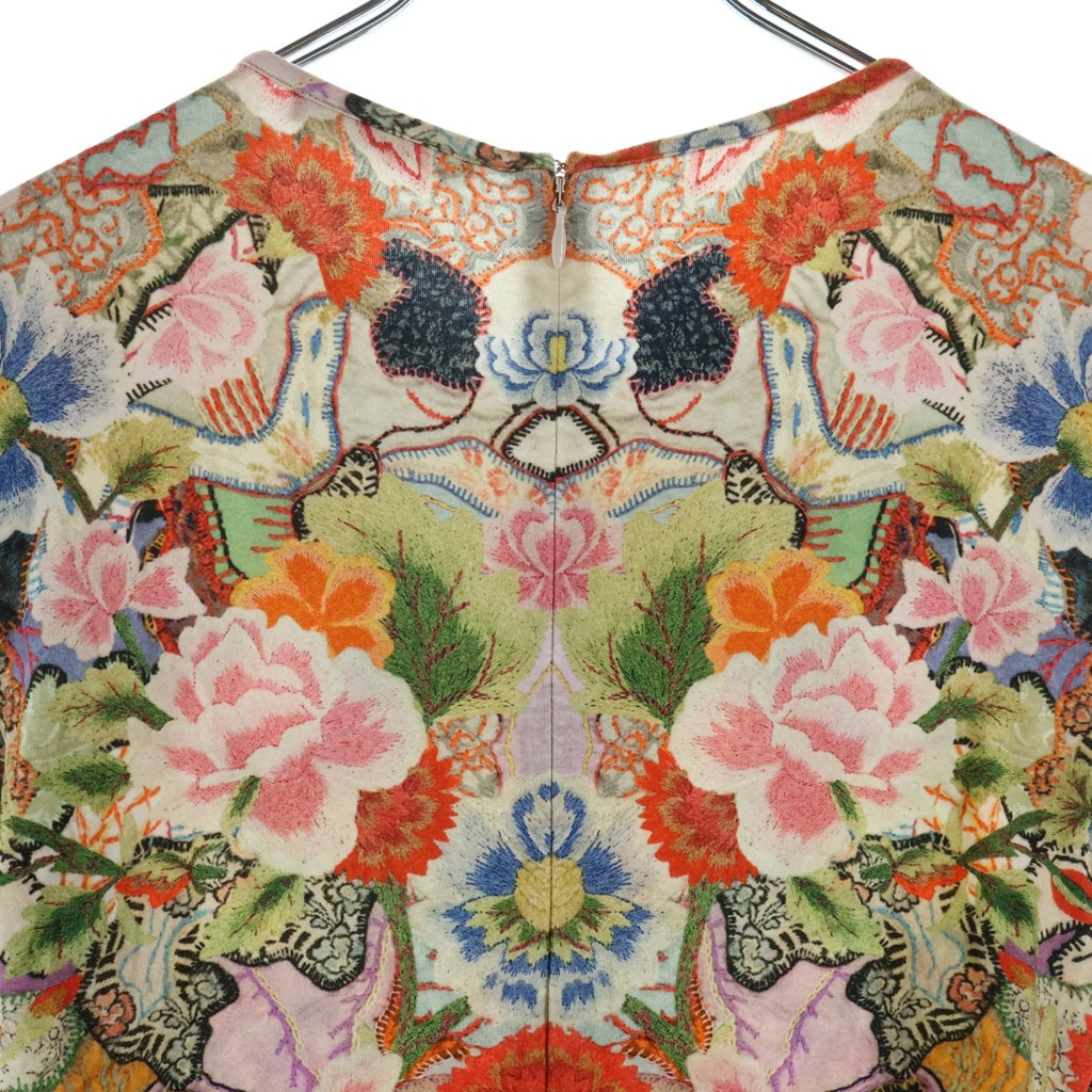 Alexander McQueen(アレキサンダーマックイーン) Multi-Color Rayon Blend Floral Long Sleeve Dress 総柄 レーヨン ワンピース ドレス マルチ 344533 QCL15 レディース