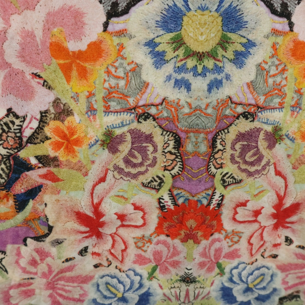Alexander McQueen(アレキサンダーマックイーン) Multi-Color Rayon Blend Floral Long Sleeve Dress 総柄 レーヨン ワンピース ドレス マルチ 344533 QCL15 レディース