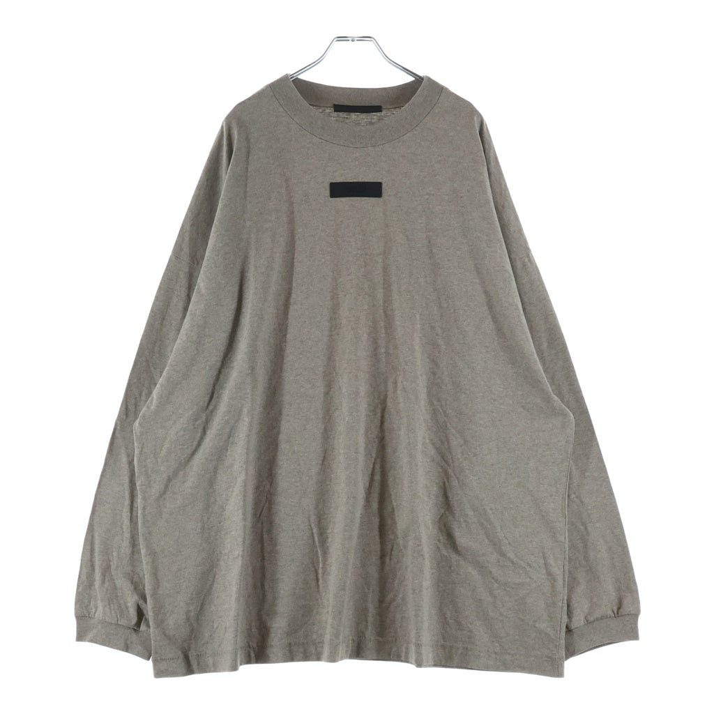 FEAR OF GOD ESSENTIALS(フィアオブゴッド エッセンシャルズ) L/S T-SHIRT ラバーロゴ 長袖Tシャツ ロンT ベージュ