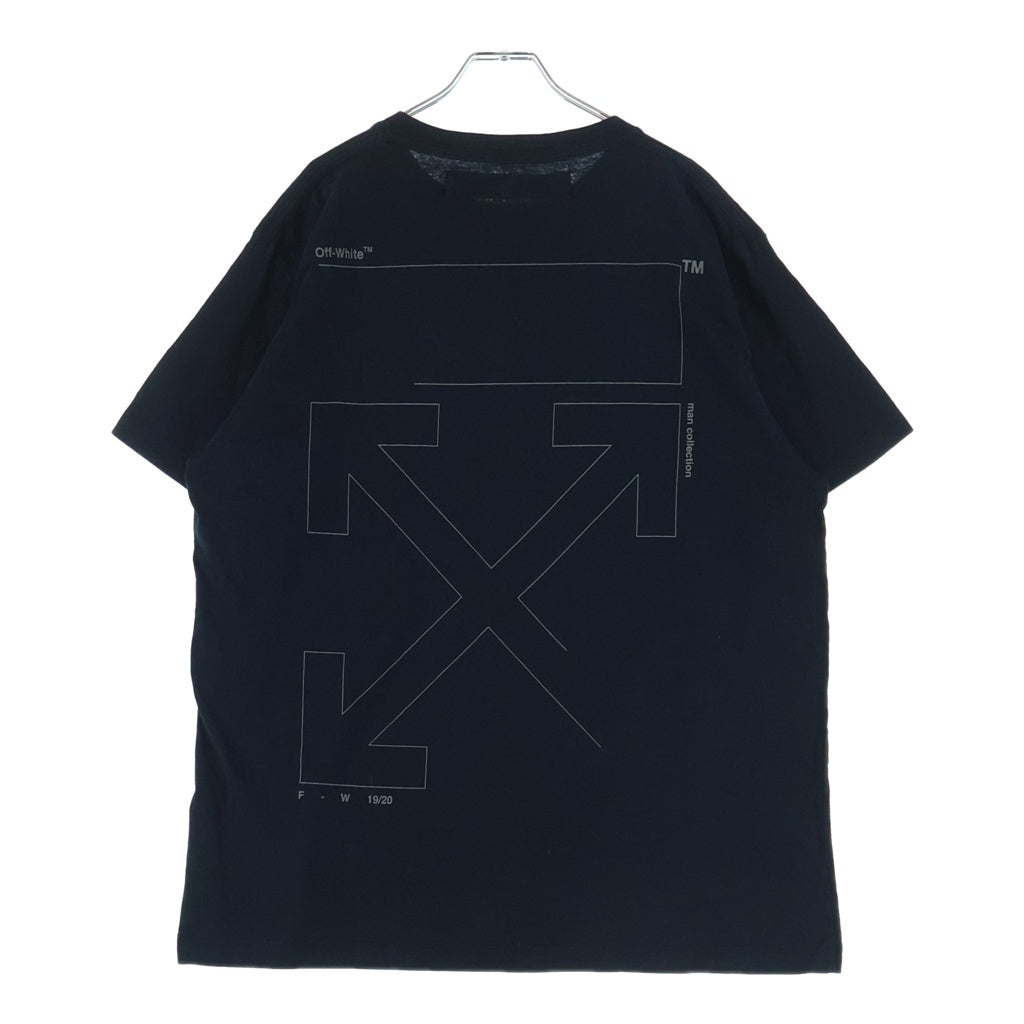 OFF-WHITE(オフホワイト) 19AW Unfinished Arrow T-Shirt 半袖Tシャツ ブラック OMAA038E19185003
