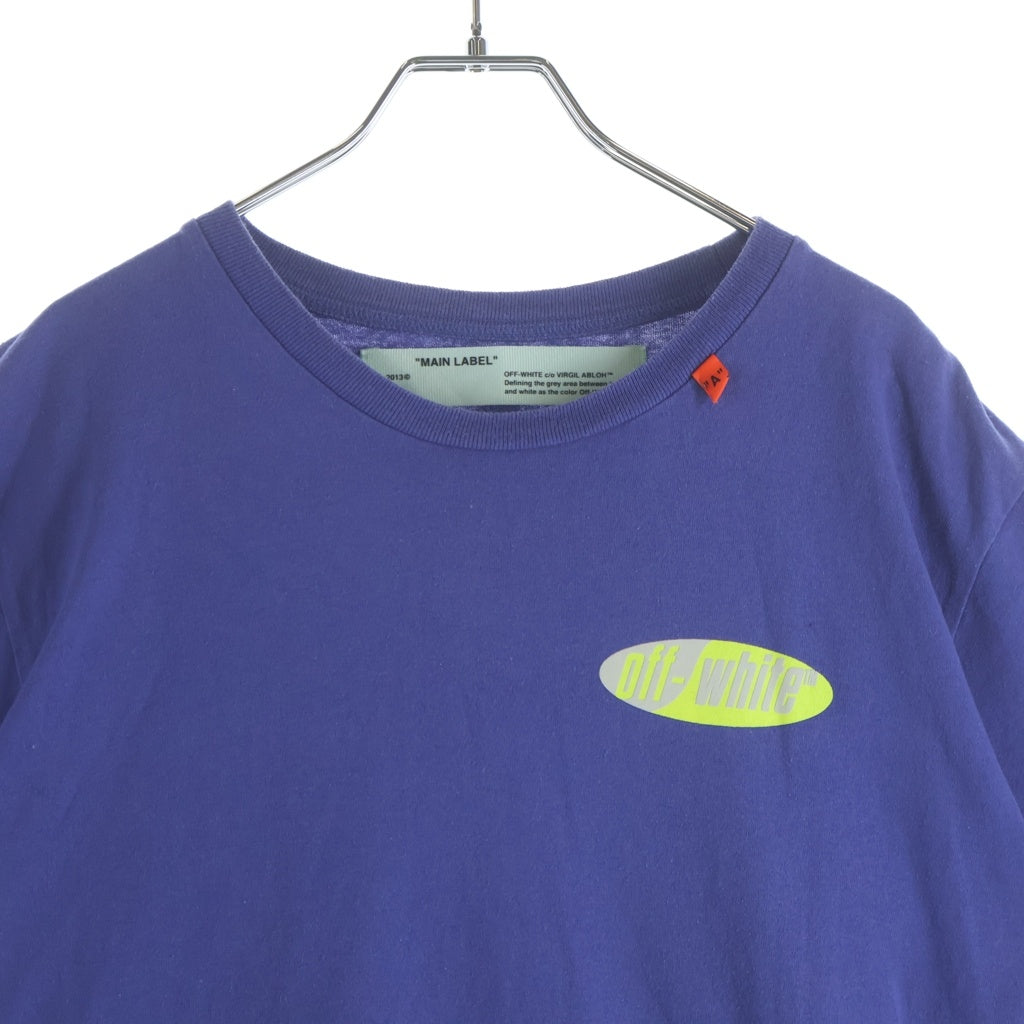 OFF-WHITE(オフホワイト) 19SS Split T-Shirt 半袖Tシャツ ブルー OMAA027S19185006