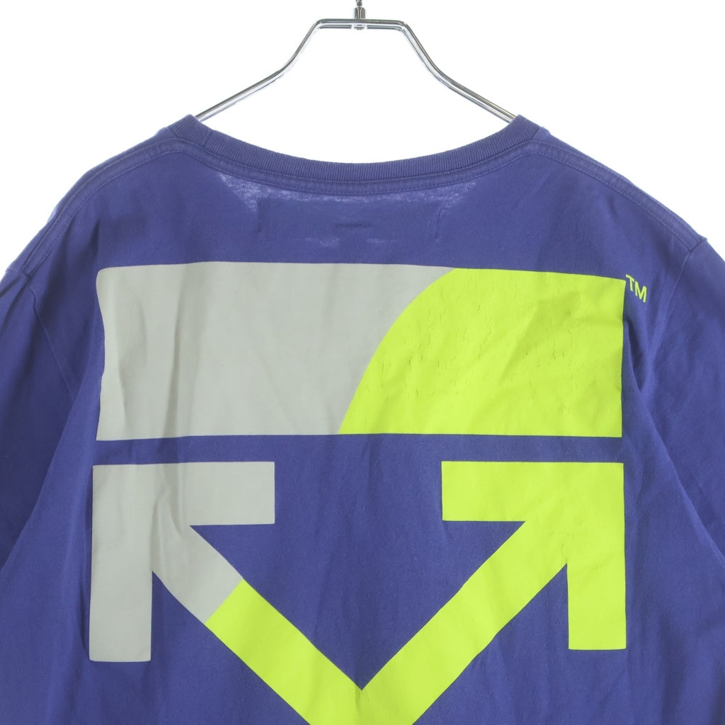 OFF-WHITE(オフホワイト) 19SS Split T-Shirt 半袖Tシャツ ブルー OMAA027S19185006
